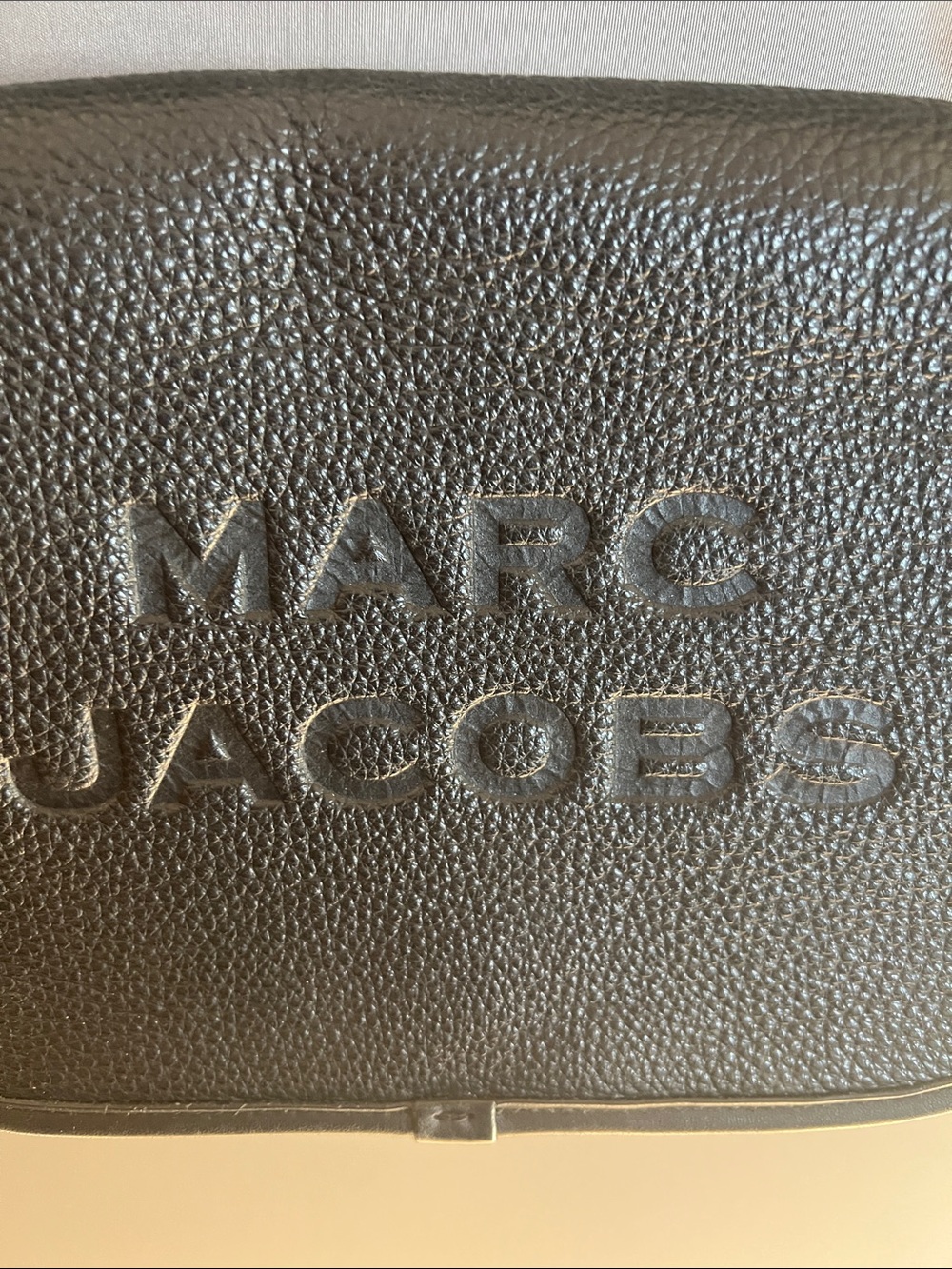 Marc Jacobs Black Leather Crossbody with Black-and-White Striped Strap - Picture 2 of 14